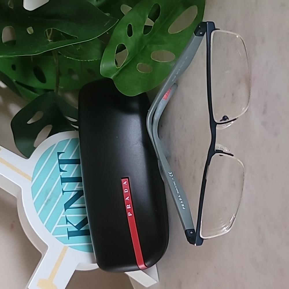 Prada eyeglasses frame with case. Used in excellent condition.